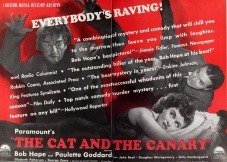 Paramount trade ad for "The Cat and the Canary" (1939).