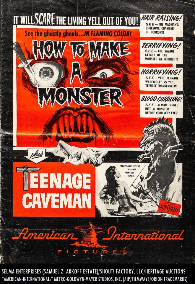 Original_1958_American_International_Pictures_AIP_Exhibitors_Leaflet_Cover_How_To_Make_A_Monster_Teenage_Caveman
