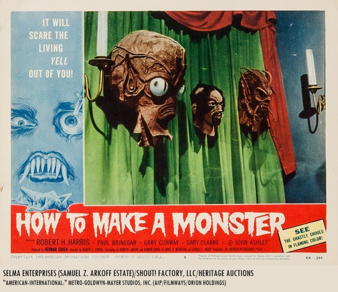 Original_1958_American_International_Pictures_AIP_Lobby_Card_Paul_Blaisdell_Monster_Masks_How_To_Make_A_Monster_Samuel_Z_Arkoff_Estate_Selma_Enterprises