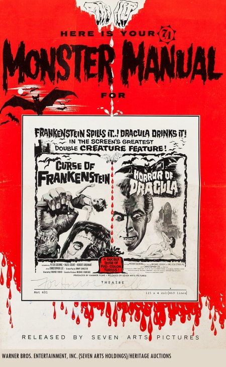 1964_Seven_Arts_Hammer_Reissue_Exhibitors_Leaflet_Double_Feature_Curse_Of_Frankenstein_1957_Horror_Of_Dracula_1958_WB