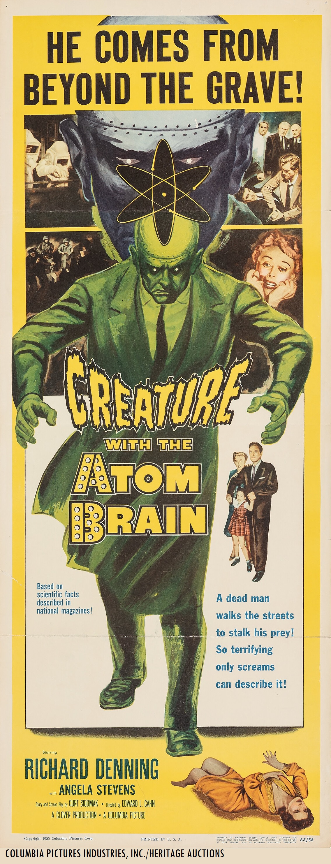 Origina;_1955_Columbia_Pictures_Theatrical_Poster_Art_Creature_With_The_Atom_Brain