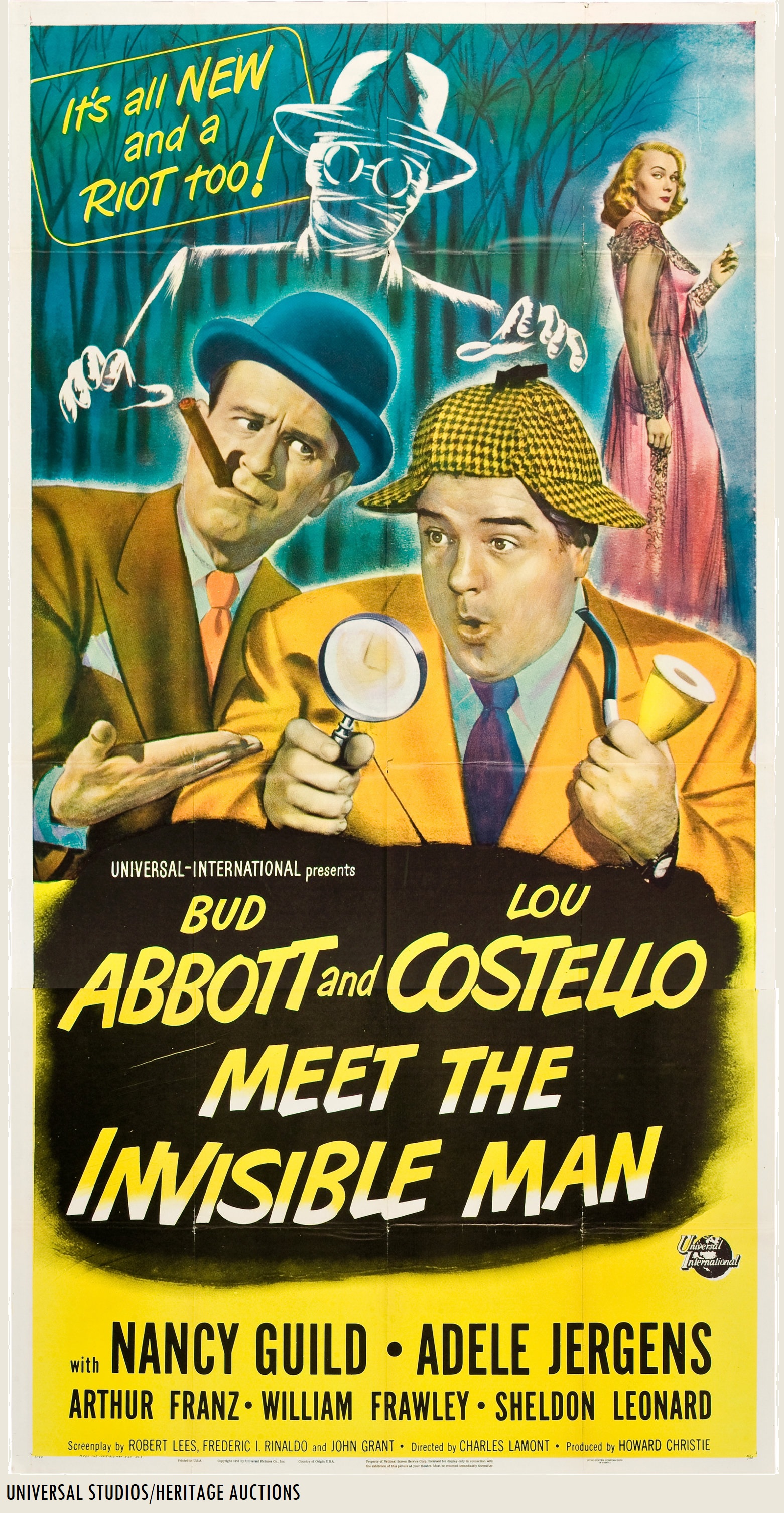 Original_1951_Universal_Studios_Theatrical_Poster_Art_Element_Abbott_And_Costello_Meet_The_Invisible_Man