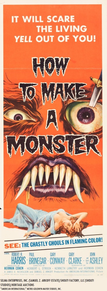 Original_1958_American_International_Theatrical_Poster_Art_Element_How_To_Make_A_Monster